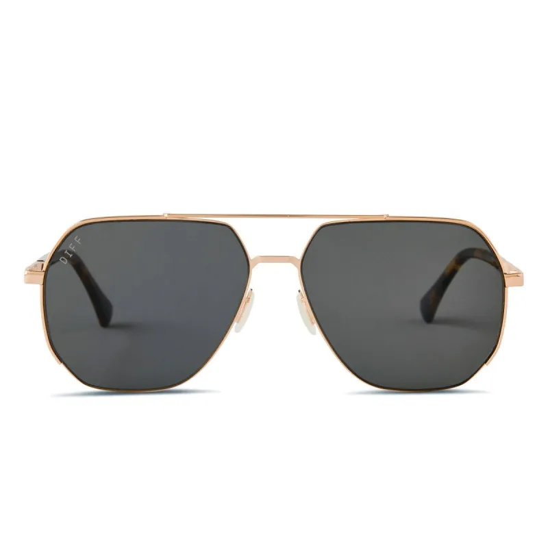 MONACO - GOLD + GREY POLARIZED SUNGLASSES sold by Diff Eyewear