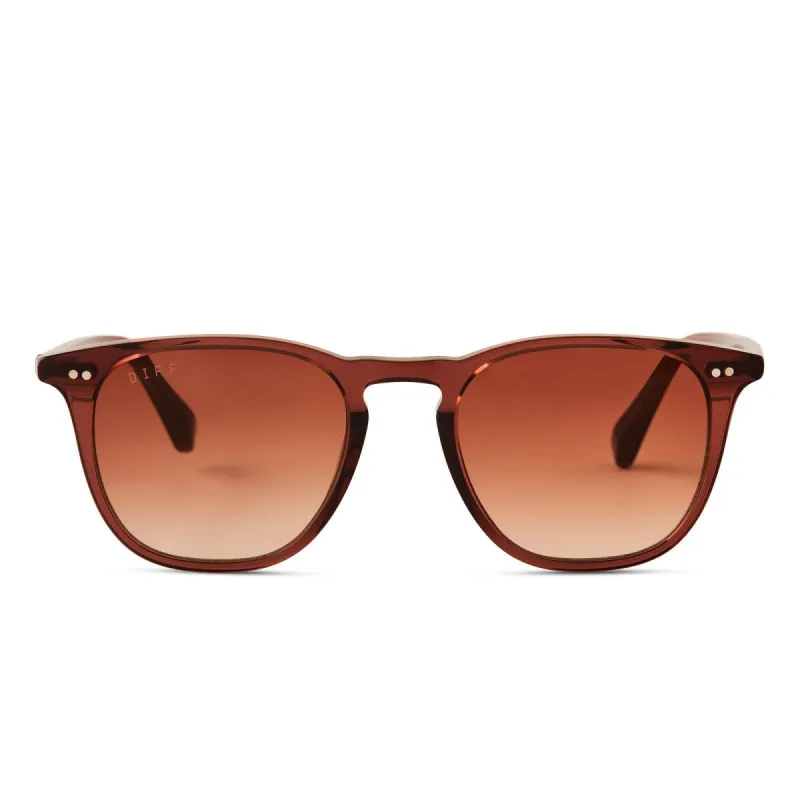 MAXWELL - DEEP AMBER + TERRACOTTA GRADIENT POLARIZED SUNGLASSES sold by Diff Eyewear