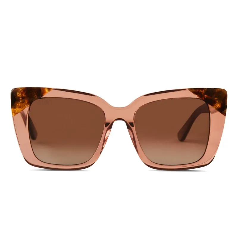 LIZZY - TOASTED COCONUT + BROWN GRADIENT SUNGLASSES sold by Diff Eyewear