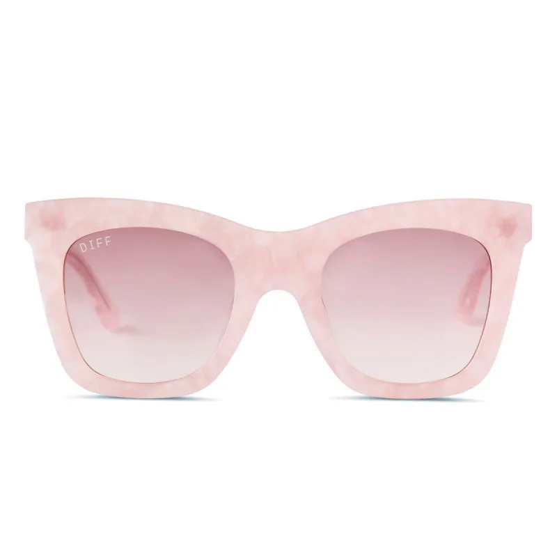 KAIA - GEO PINK + WINE GRADIENT SUNGLASSES sold by Diff Eyewear