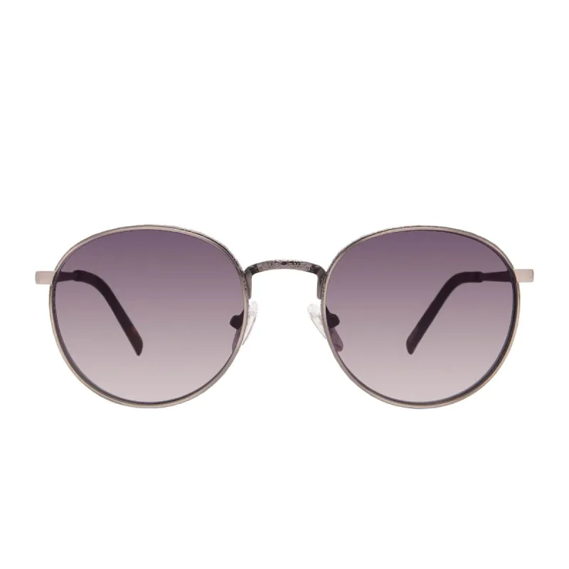 BROOKS - BRUSHED GUNMETAL + GREY GRADIENT SUNGLASSES sold by Diff Eyewear