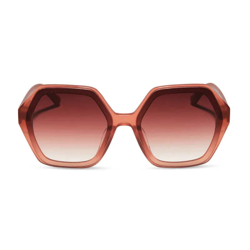 GIGI - DUSKY MAUVE + DUSK GRADIENT SUNGLASSES sold by Diff Eyewear