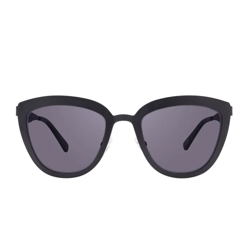 LILY - POLISHED BLACK + DARK SMOKE POLARIZED SUNGLASSES sold by Diff Eyewear