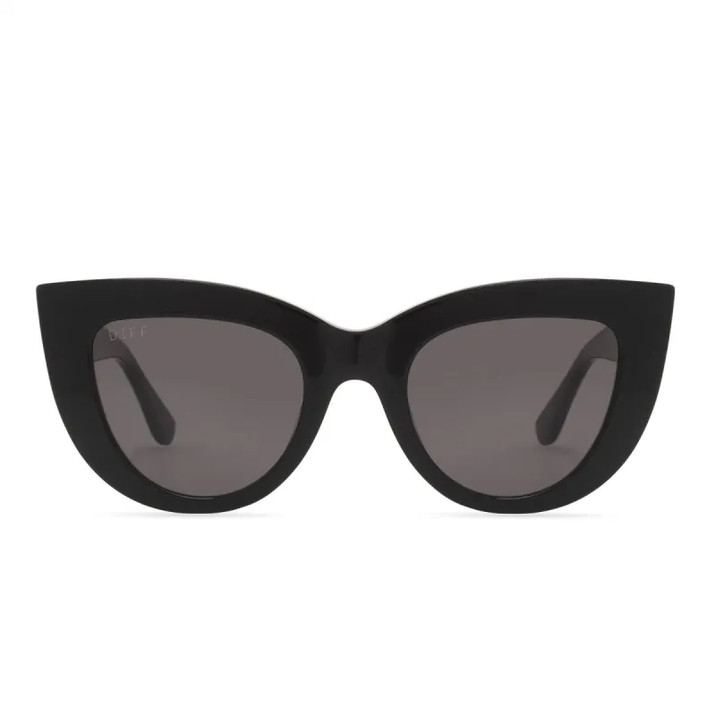 KIMMY - BLACK + GREY + POLARIZED SUNGLASSES sold by Diff Eyewear