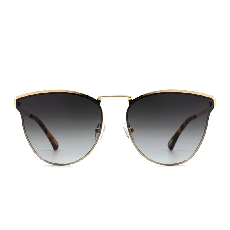 SADIE - GOLD + GREY GRADIENT SUNGLASSES sold by Diff Eyewear