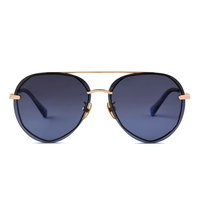 LENOX - GOLD + BLUE GRADIENT SUNGLASSES sold by Diff Eyewear