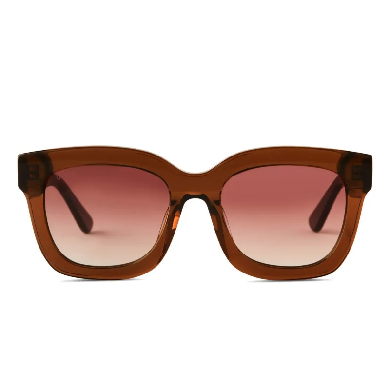 CARSON XS - DEEP AMBER + TERRACOTTA GRADIENT SUNGLASSES sold by Diff Eyewear