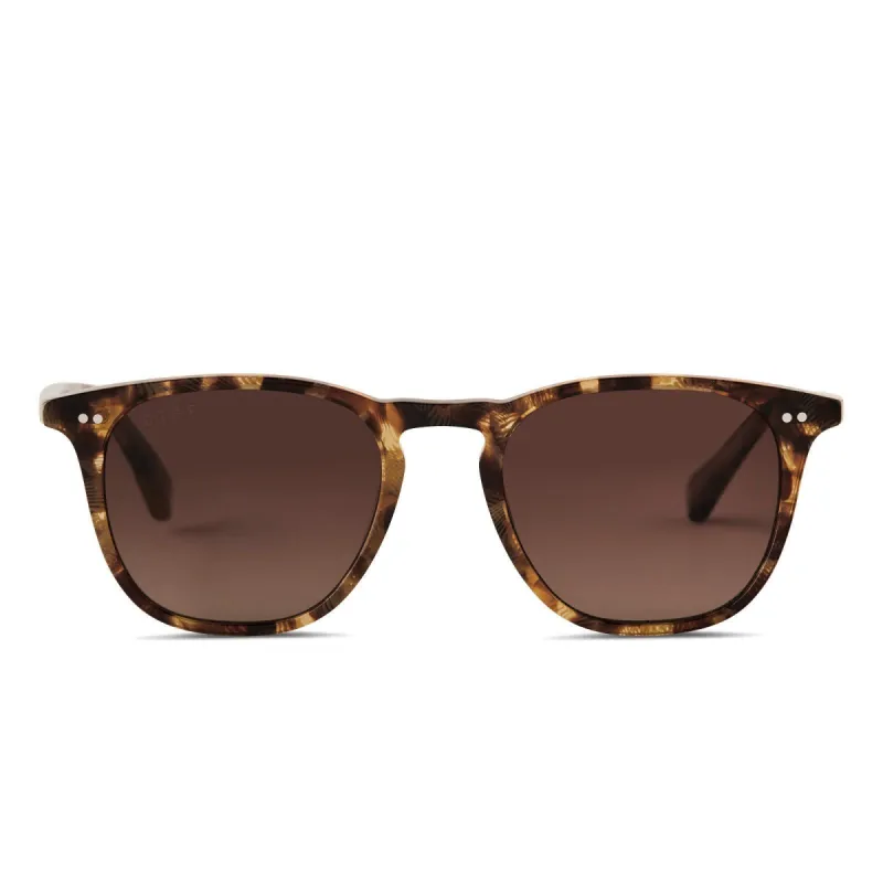 MAXWELL - TOASTED COCONUT + BROWN GRADIENT POLARIZED SUNGLASSES sold by Diff Eyewear