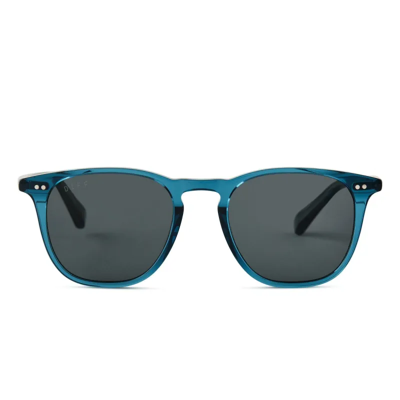 MAXWELL - DEEP AQUA + BLUE GRADIENT POLARIZED SUNGLASSES sold by Diff Eyewear