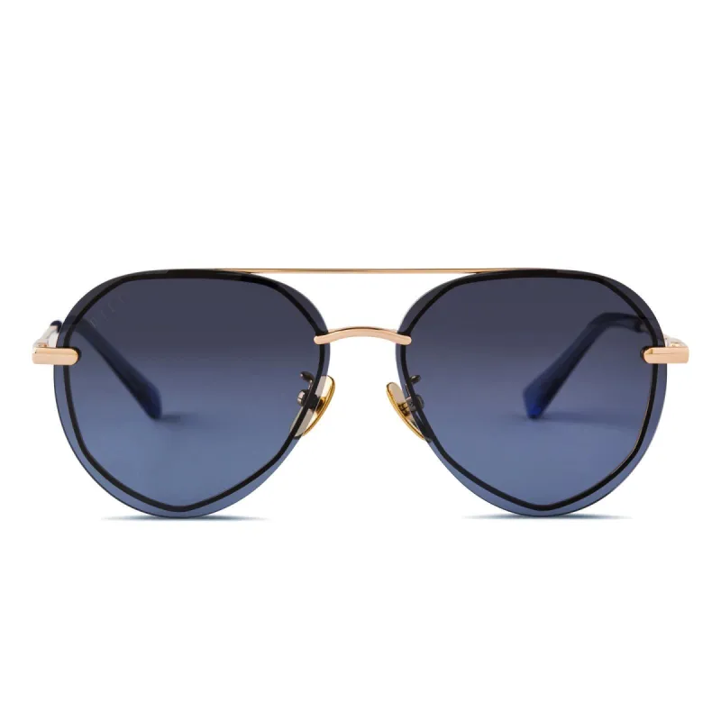 LENOX XS - GOLD + BLUE GRADIENT SUNGLASSES sold by Diff Eyewear