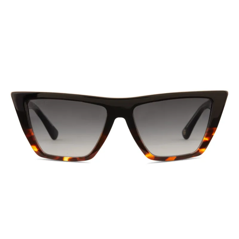 LAUREN LANE - LAUREN + BLACK AMBER TORTOISE + GREY GRADIENT SUNGLASSES sold by Diff Eyewear