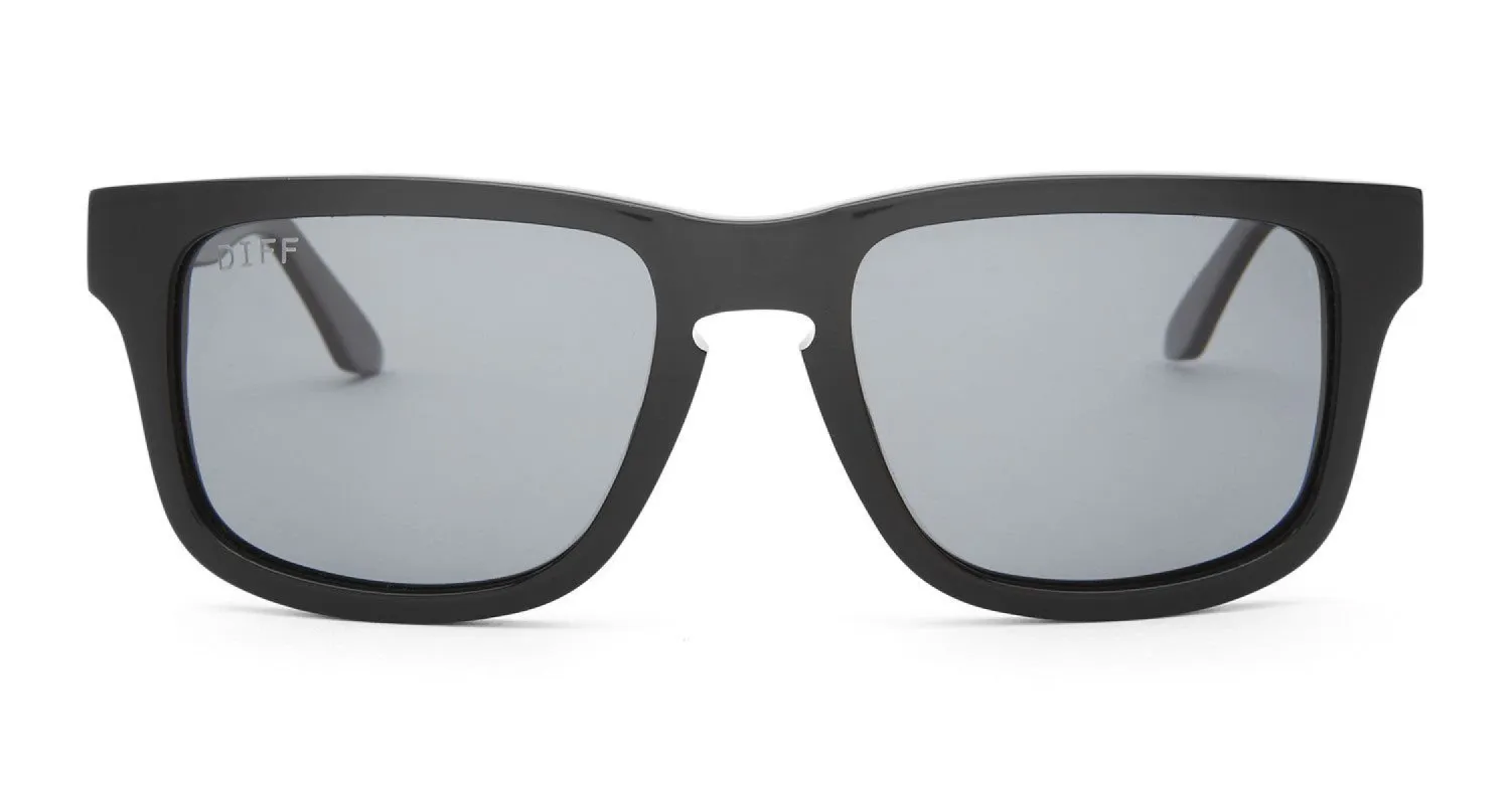 RILEY - BLACK FRAME - POLARIZED GREY LENS SUNGLASSES sold by Diff Eyewear