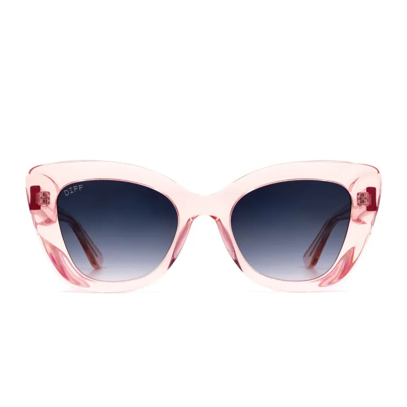 RAVEN - ROSE CRYSTAL + GREY GRADIENT SUNGLASSES sold by Diff Eyewear