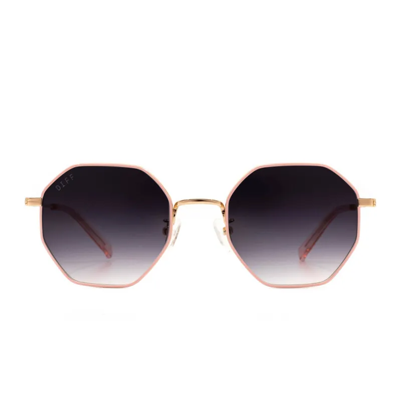 INDIGO - ROSE GOLD + GREY GRADIENT SUNGLASSES sold by Diff Eyewear