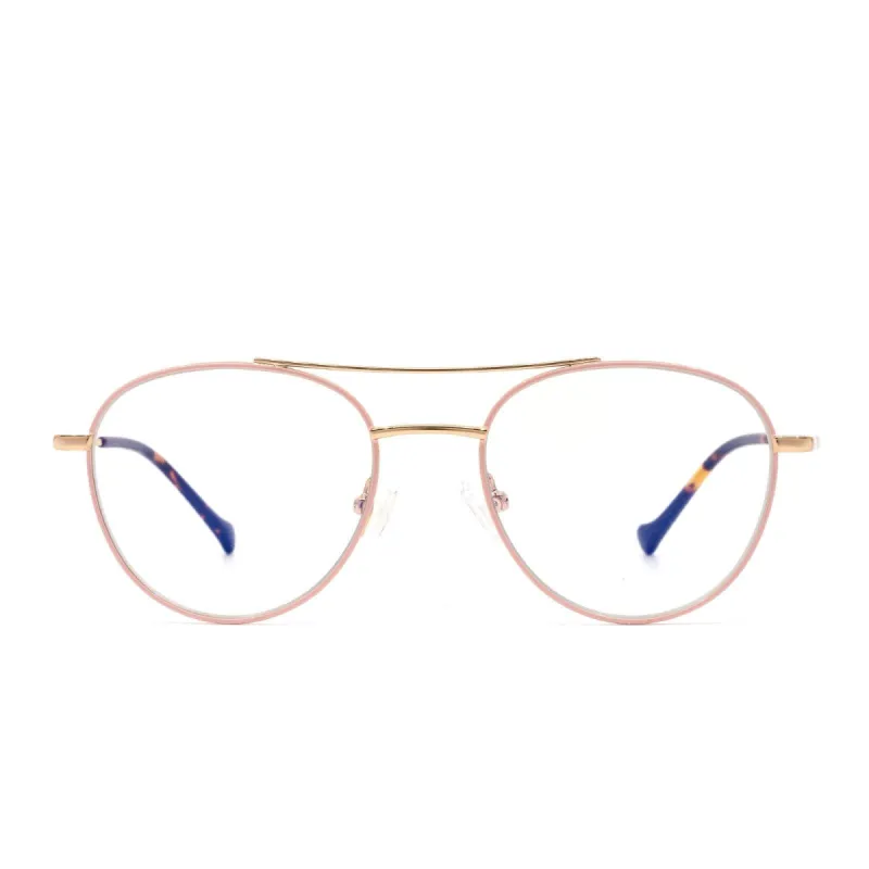 AIDEN - LIGHT PINK + ROSE GOLD + BLUE LIGHT TECHNOLOGY GLASSES sold by Diff Eyewear