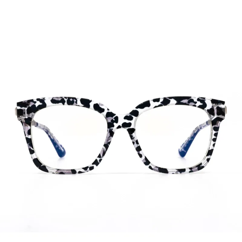 BELLA XS - CLEAR LEOPARD + BLUE LIGHT TECHNOLOGY GLASSES sold by Diff Eyewear