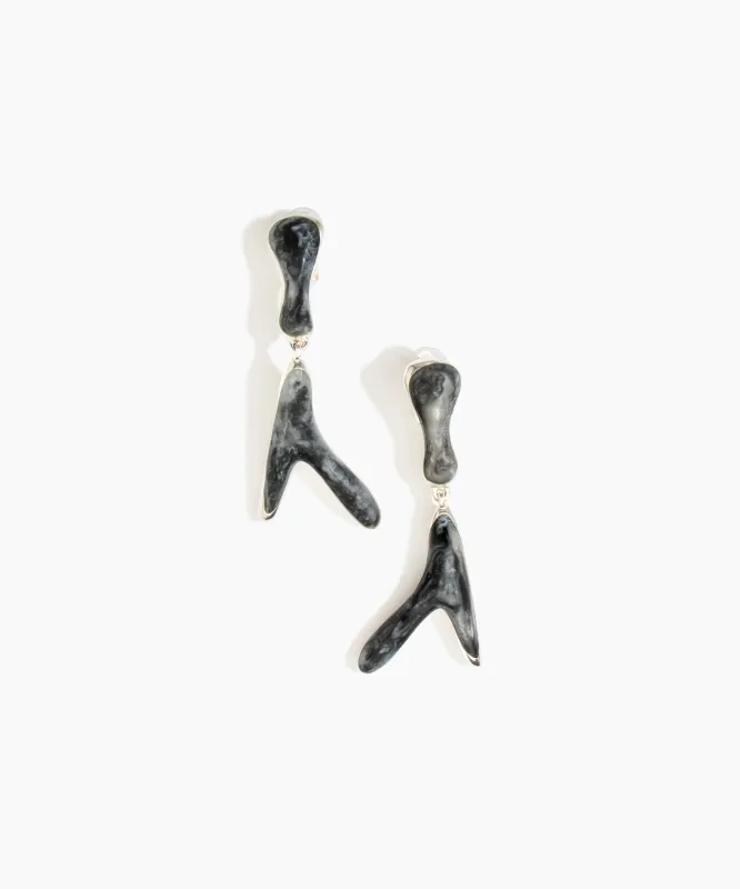 Long Wishbone Earrings sold by Dinosaur Designs