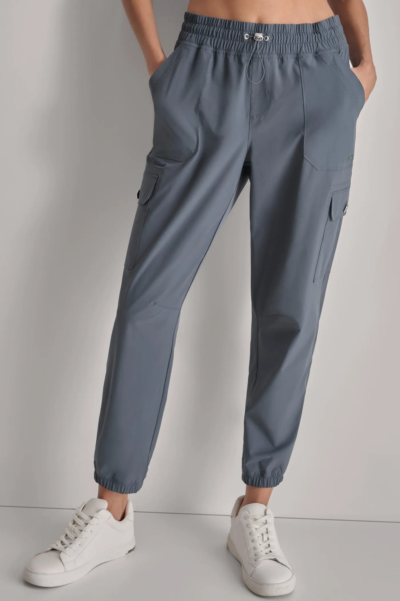 SMOCKED WAIST CARGO JOGGER sold by DKNY