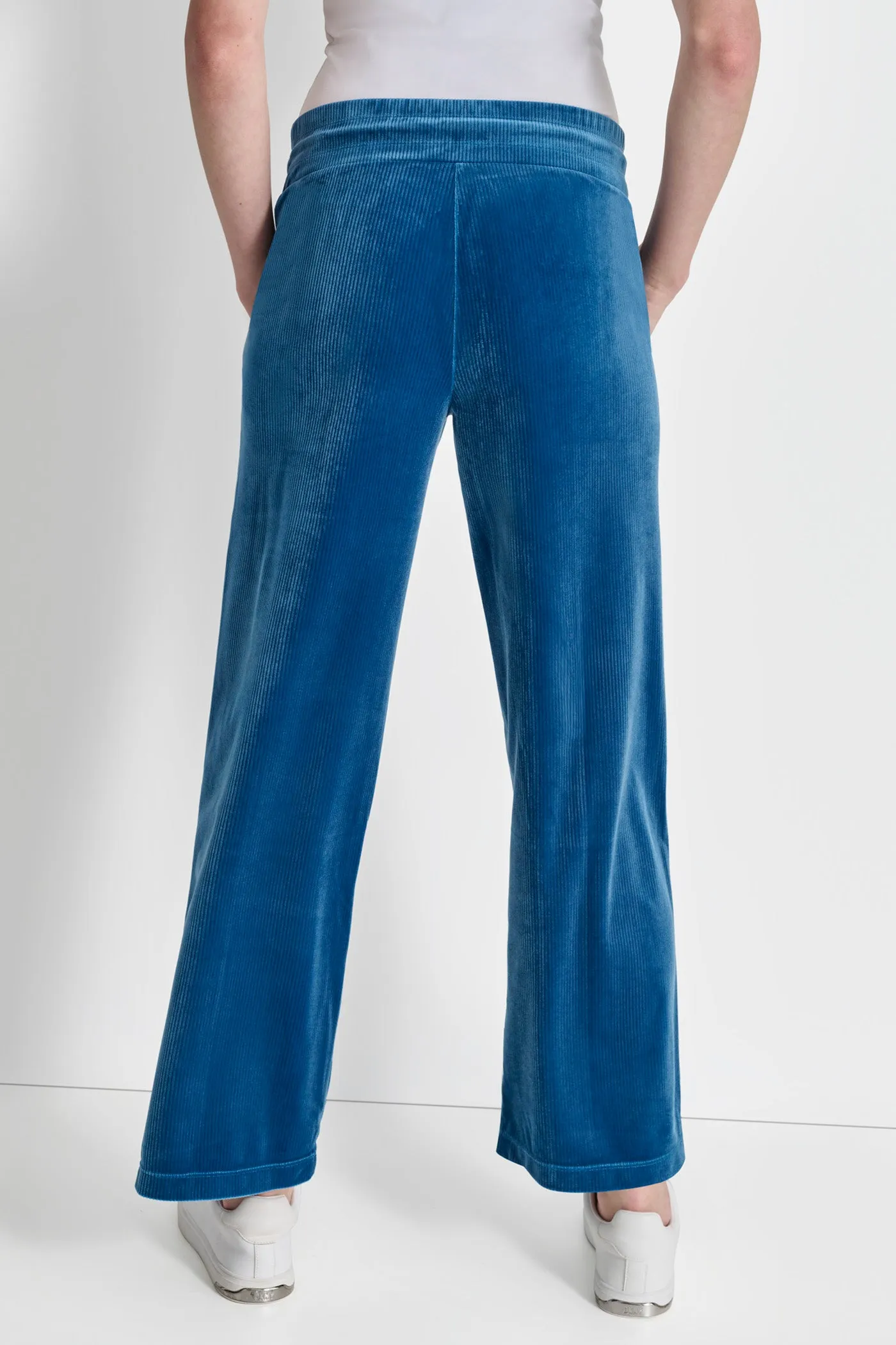 PLATINUM VELOUR RIB WIDE LEG PANT sold by DKNY product image thumbnail 2