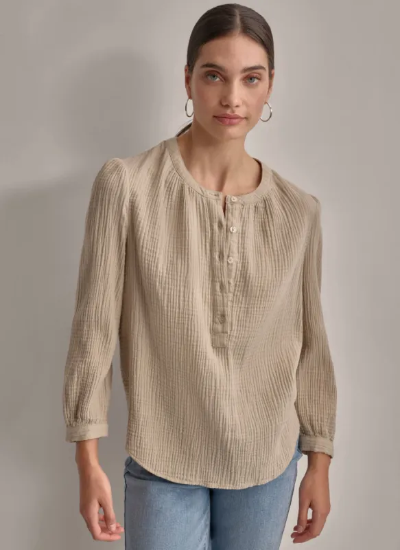 JEWEL NECK HENLEY sold by DKNY