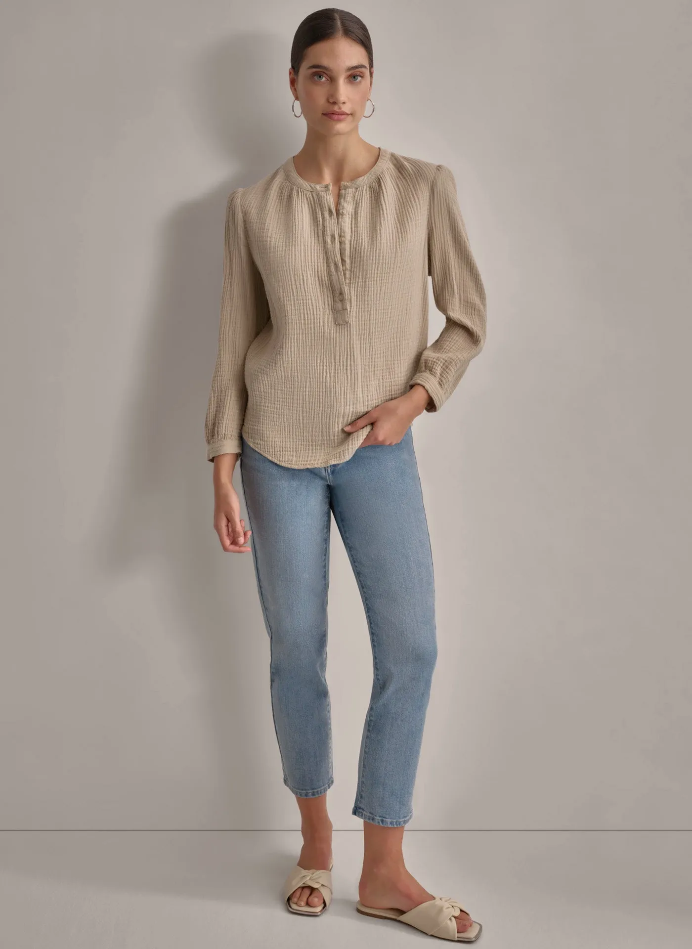 JEWEL NECK HENLEY sold by DKNY product image thumbnail 3