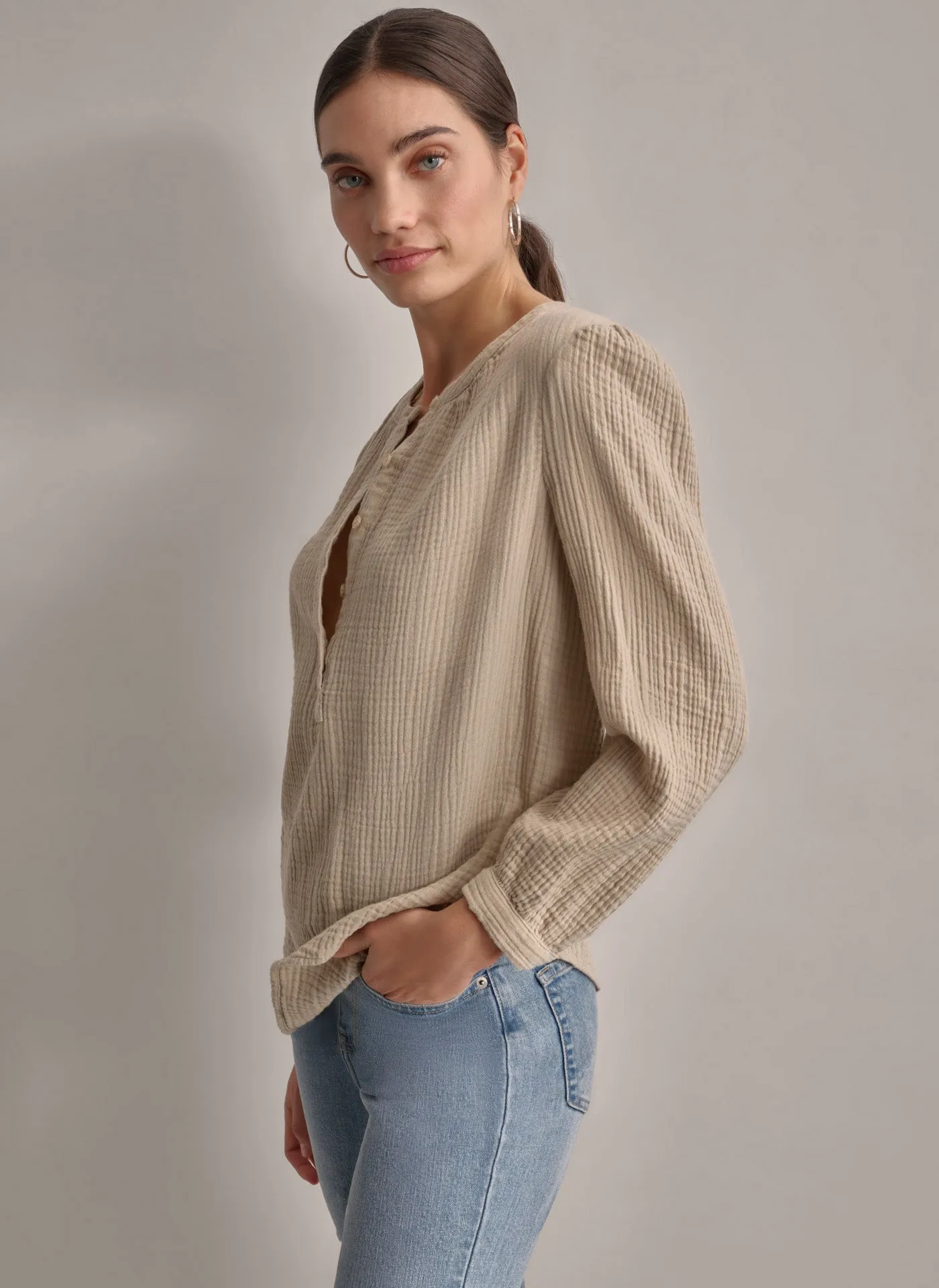 JEWEL NECK HENLEY sold by DKNY product image thumbnail 4