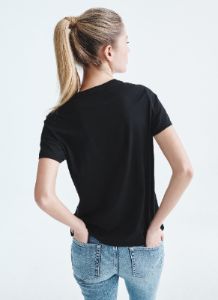 RHINESTONE LAYERED LOGO TEE sold by DKNY