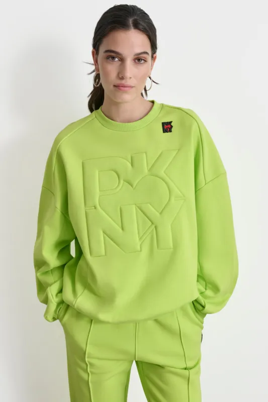 TERRY CREW NECK SWEATSHIRT sold by DKNY