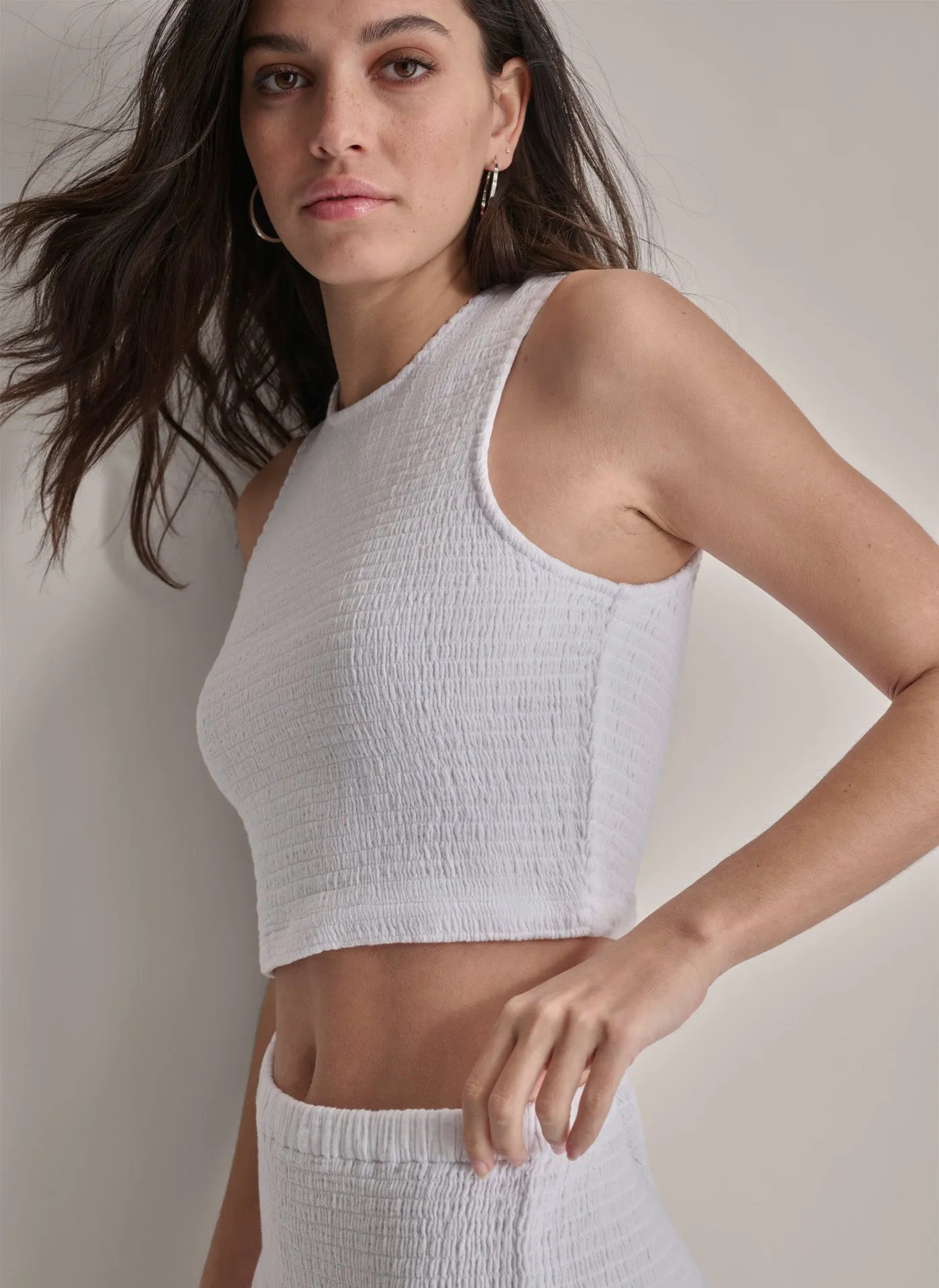 CROPPED SMOCKED TANK sold by DKNY product image thumbnail 4