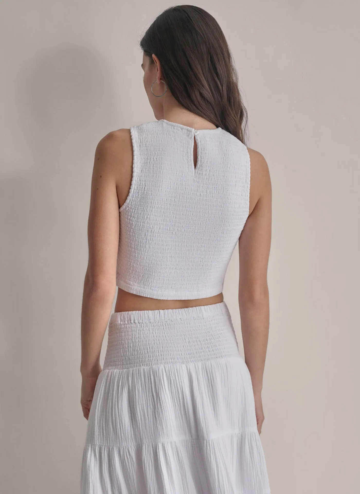 CROPPED SMOCKED TANK sold by DKNY product image thumbnail 2