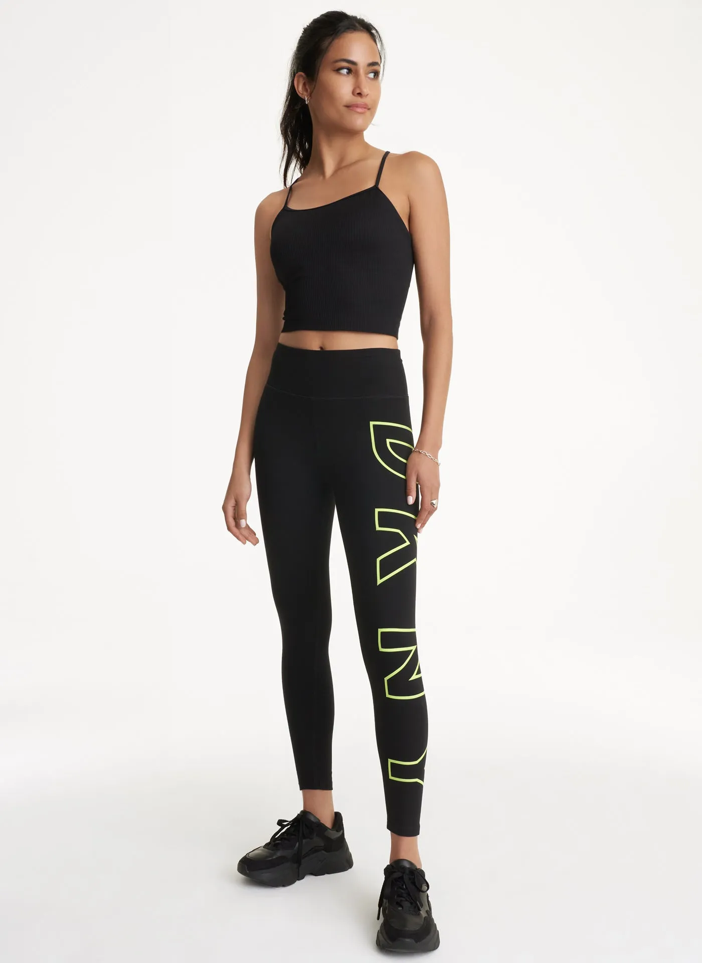 HIGH WAIST 7/8 EXPLODED LOGO LEGGINGS sold by DKNY product image thumbnail 3