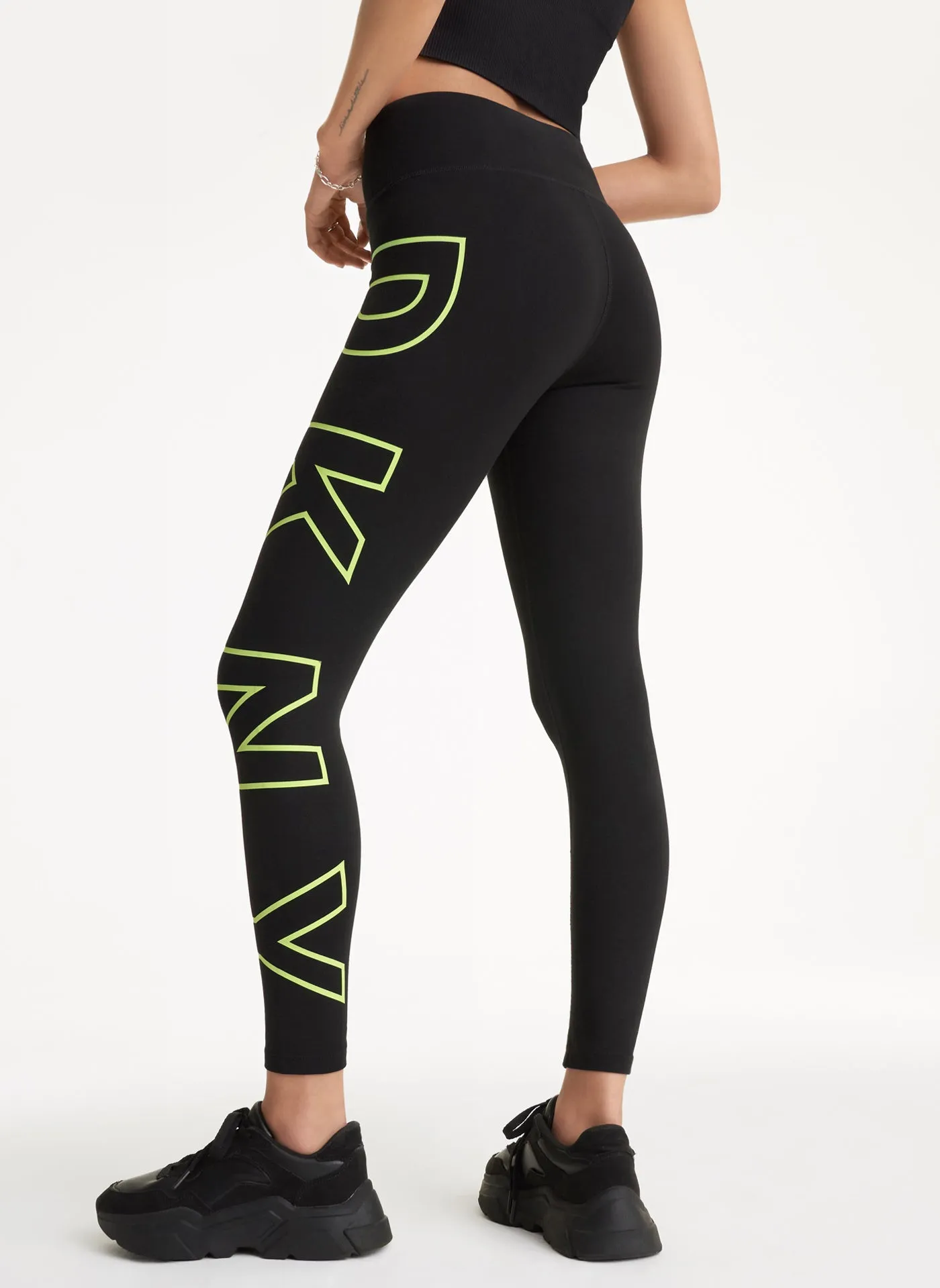 HIGH WAIST 7/8 EXPLODED LOGO LEGGINGS sold by DKNY product image thumbnail 2
