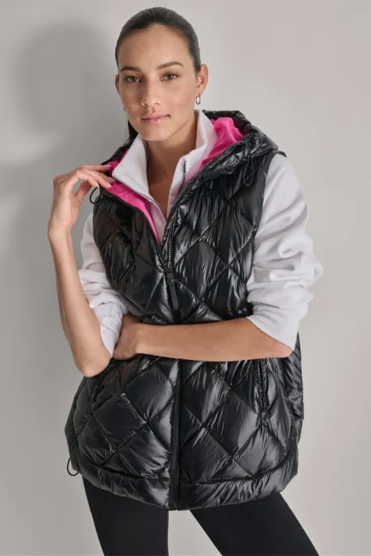 QUILTED PUFFER VEST sold by DKNY