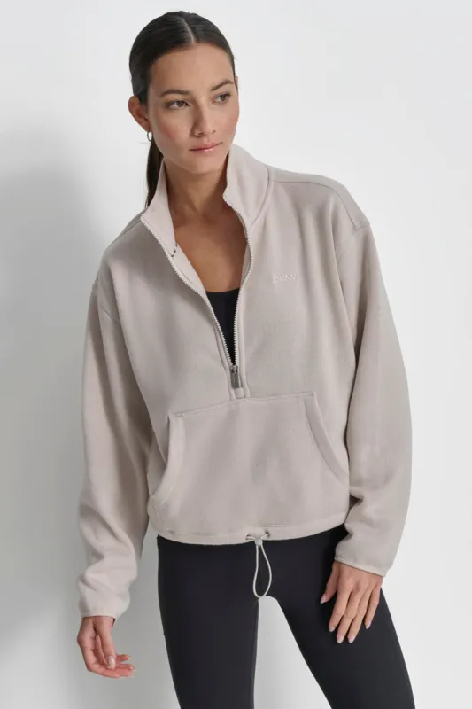 HALF ZIP FLEECE PULLOVER sold by DKNY