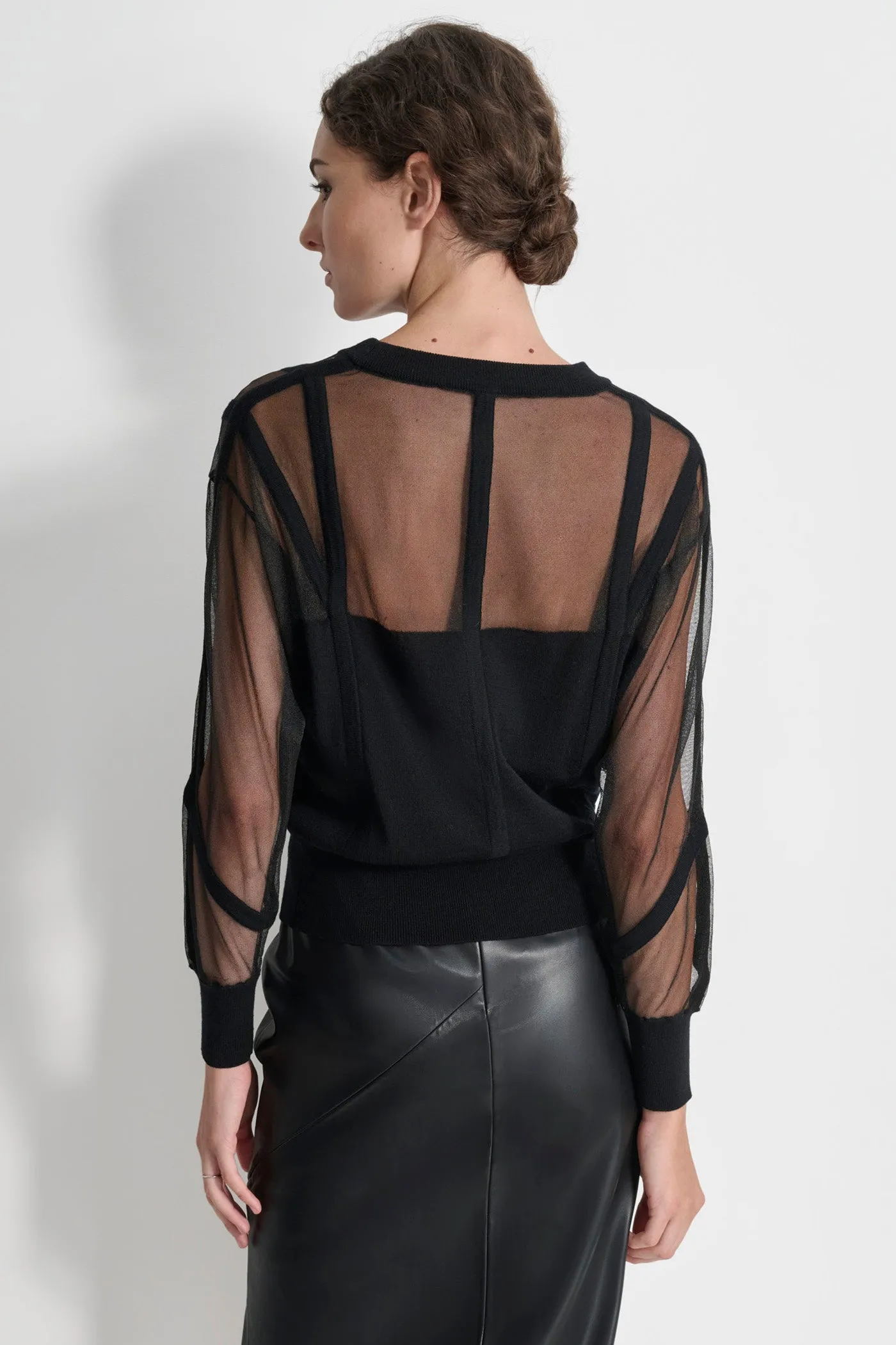 CORSET SEAM SHEER TOP sold by DKNY product image thumbnail 2
