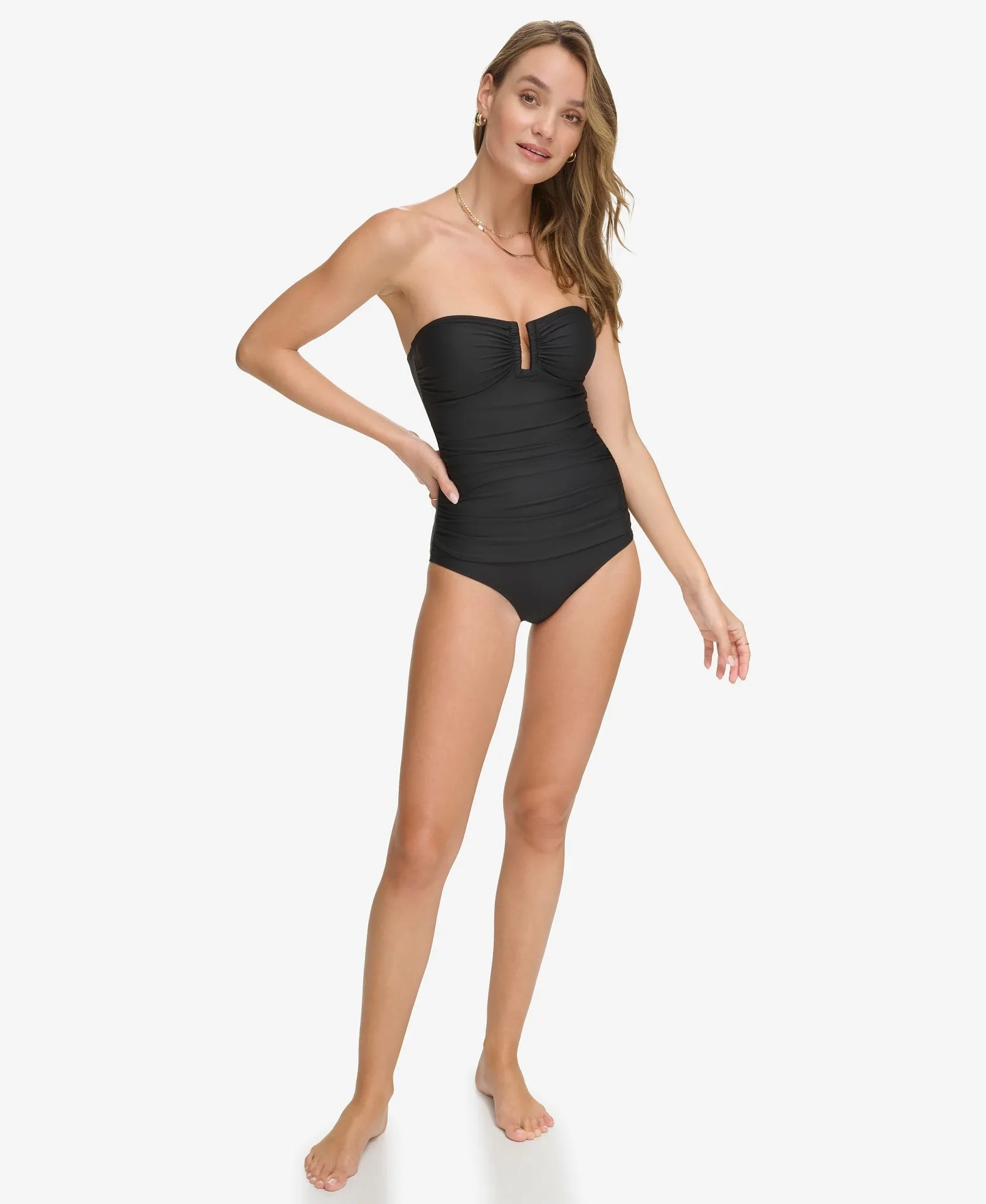 U-WIRE BANDEAU ONE PIECE sold by DKNY