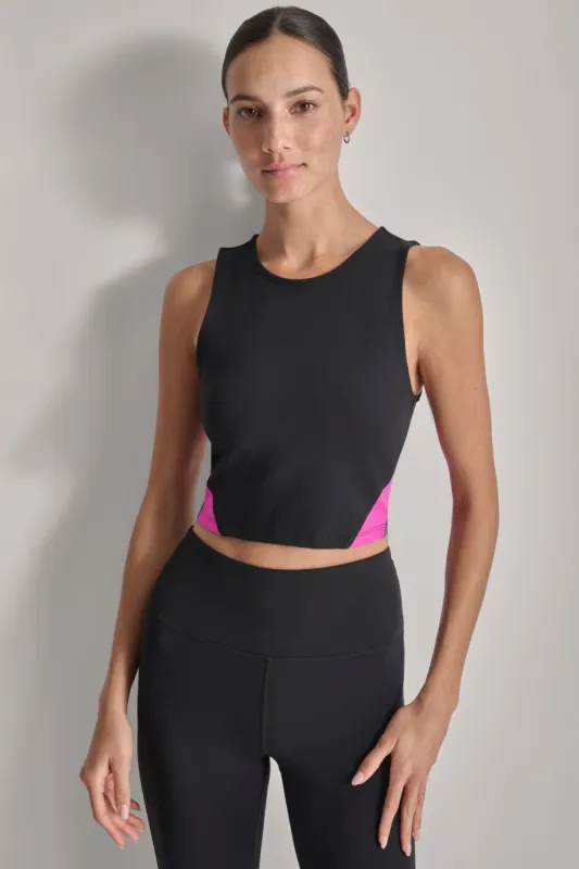 BALANCE COMPRESSION COLORBLOCK CROP TANK sold by DKNY