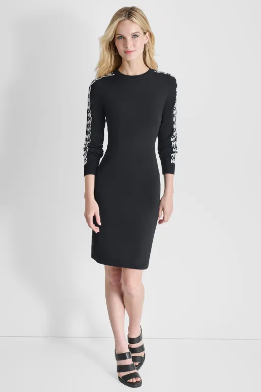 LONG SLEEVE LOGO DRESS sold by DKNY