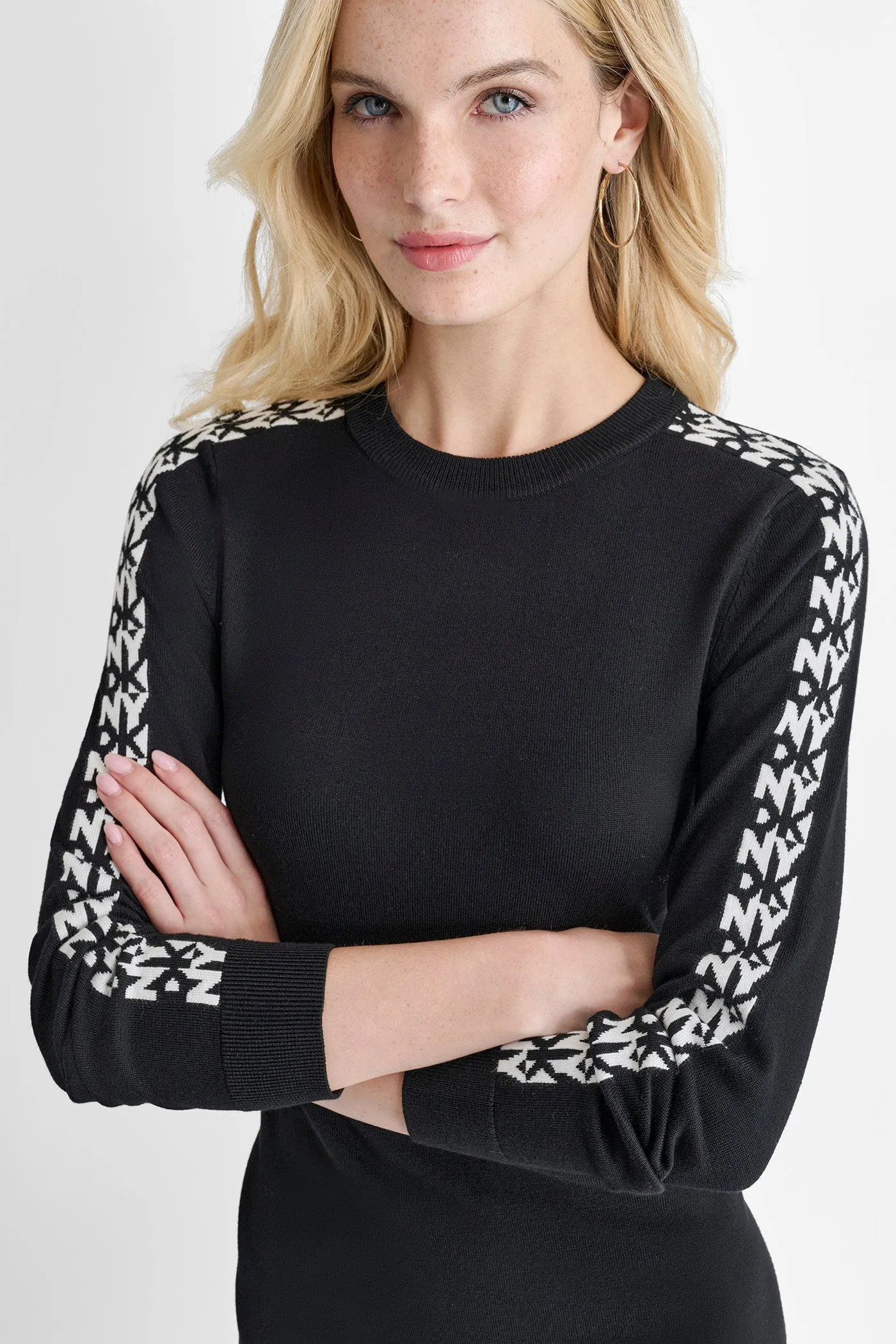 LONG SLEEVE LOGO DRESS sold by DKNY product image thumbnail 3