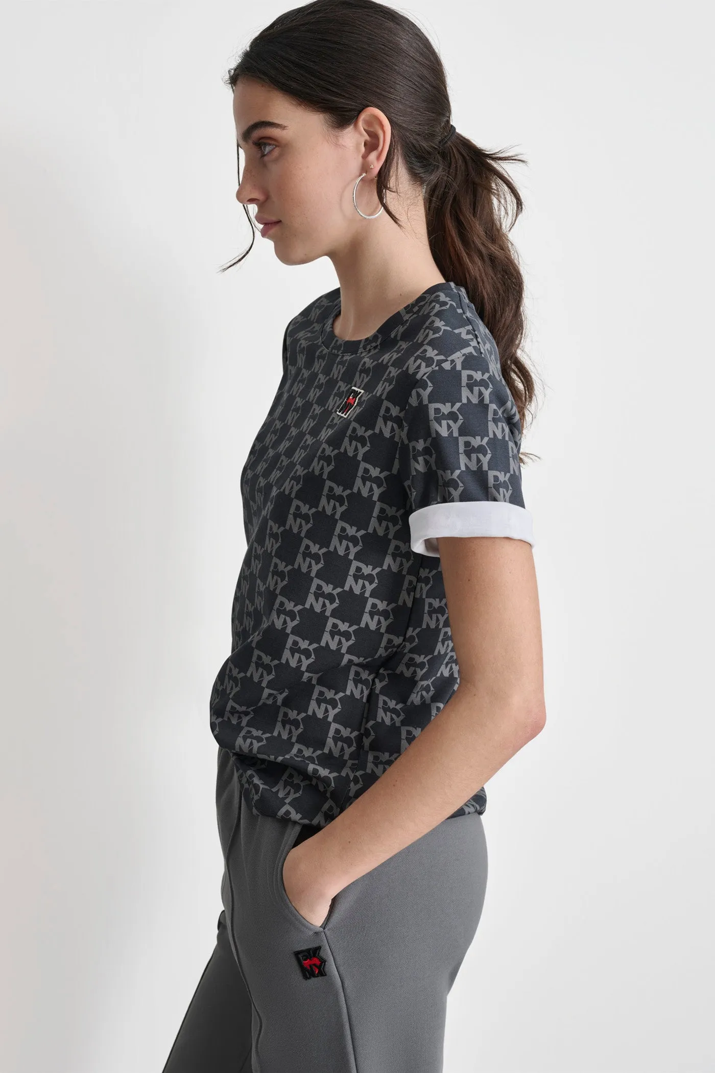 ALLOVER LOGO T-SHIRT sold by DKNY product image thumbnail 4