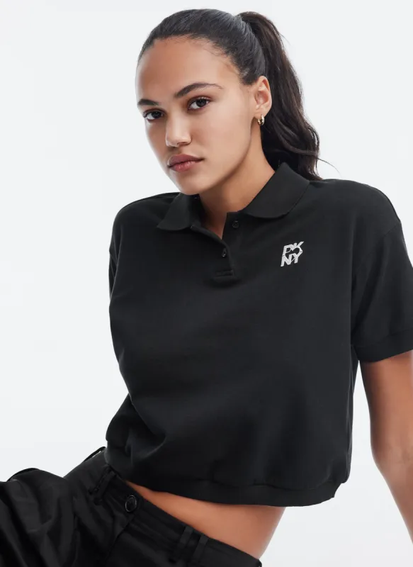 SHORT SLEEVE CROPPED POLO sold by DKNY