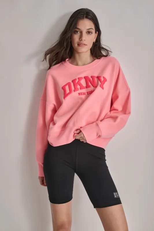 VARSITY PUFF LOGO PULLOVER sold by DKNY