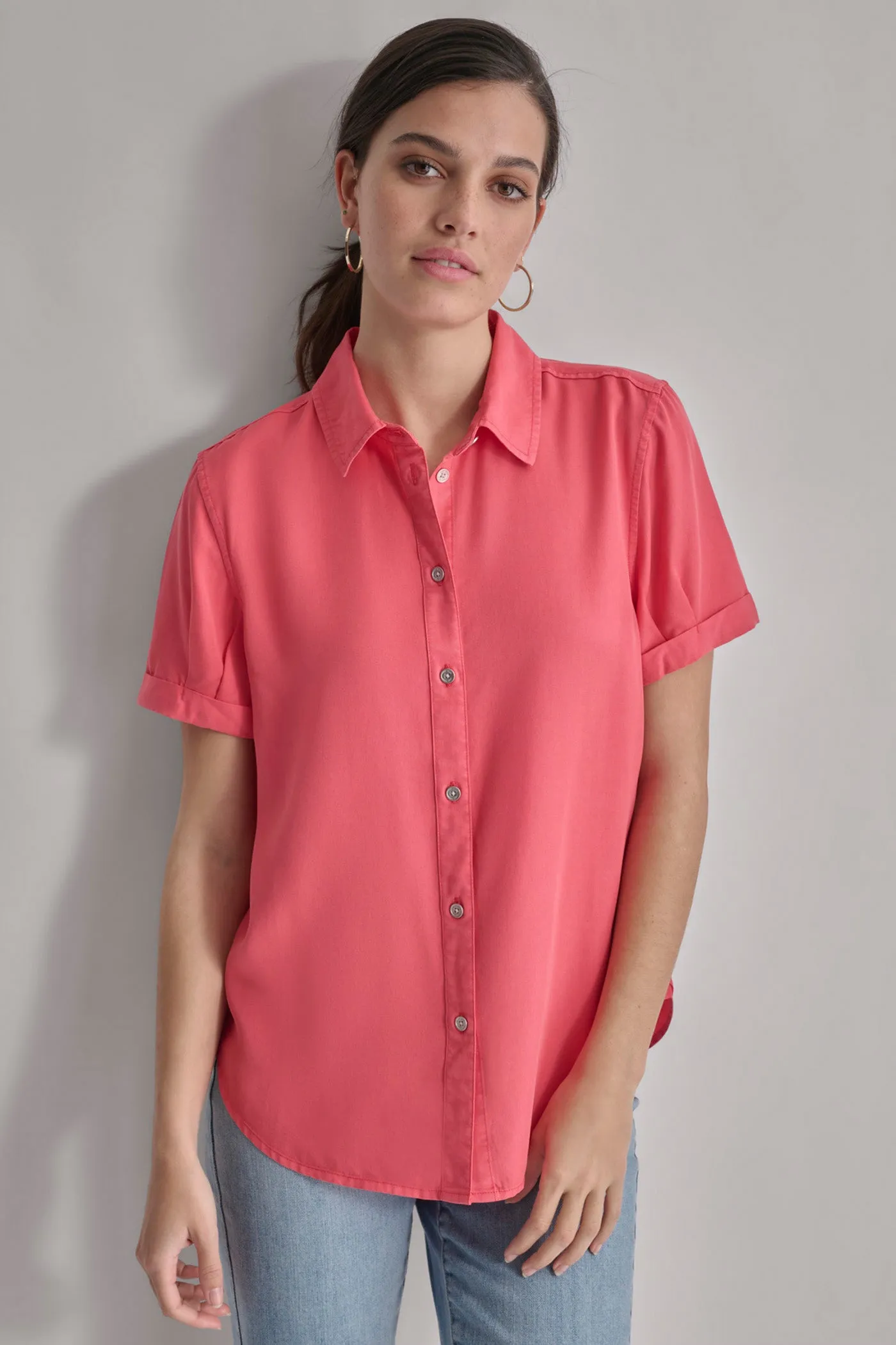 ROLLED SLEEVE SHIRT sold by DKNY