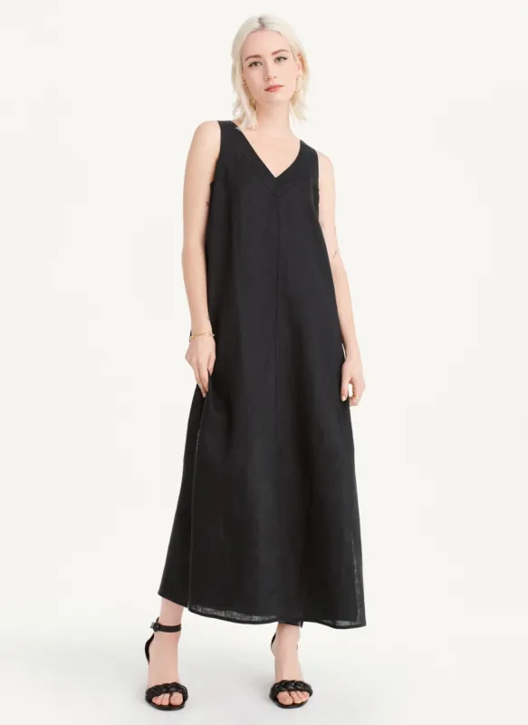 V-NECK MAXI DRESS sold by DKNY