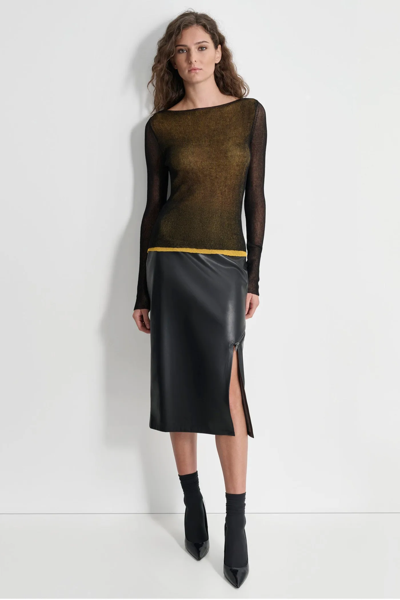 DOUBLE LAYER KNIT TOP sold by DKNY product image thumbnail 3