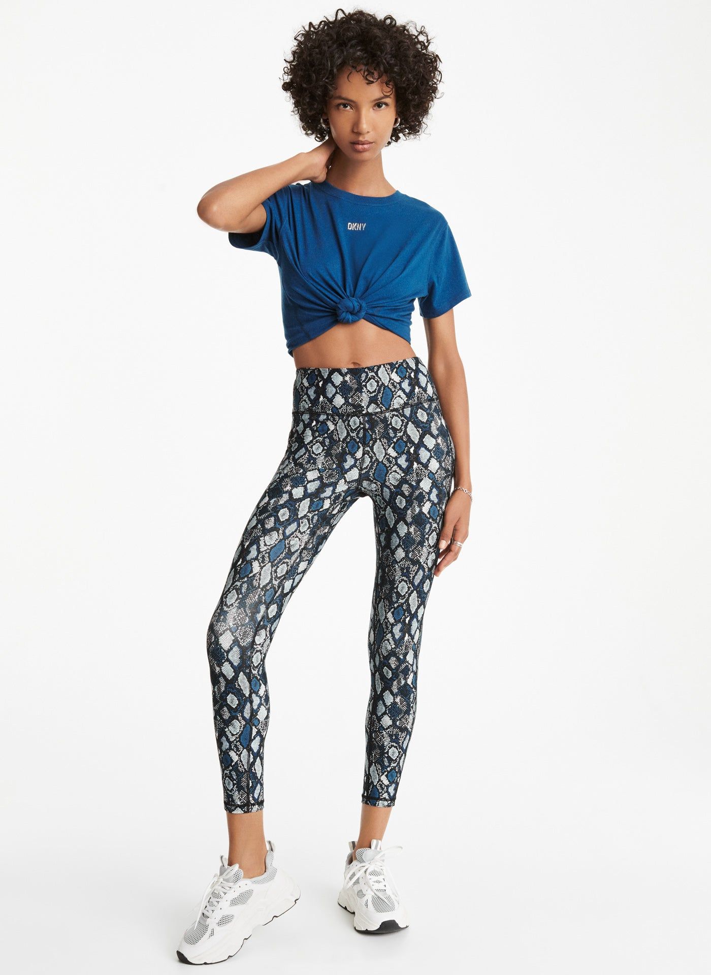 METALLIC BUBBLE LOGO KNOT FRONT TEE sold by DKNY product image thumbnail 3