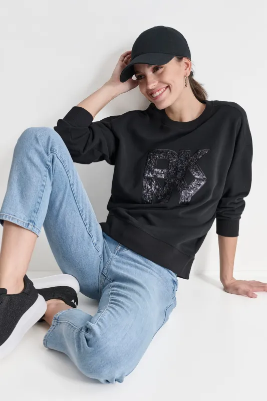 SEQUINS LOGO SWEATSHIRT sold by DKNY