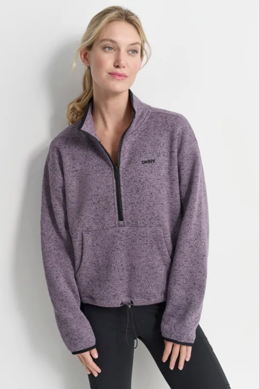 HALF ZIP FLEECE PULLOVER sold by DKNY