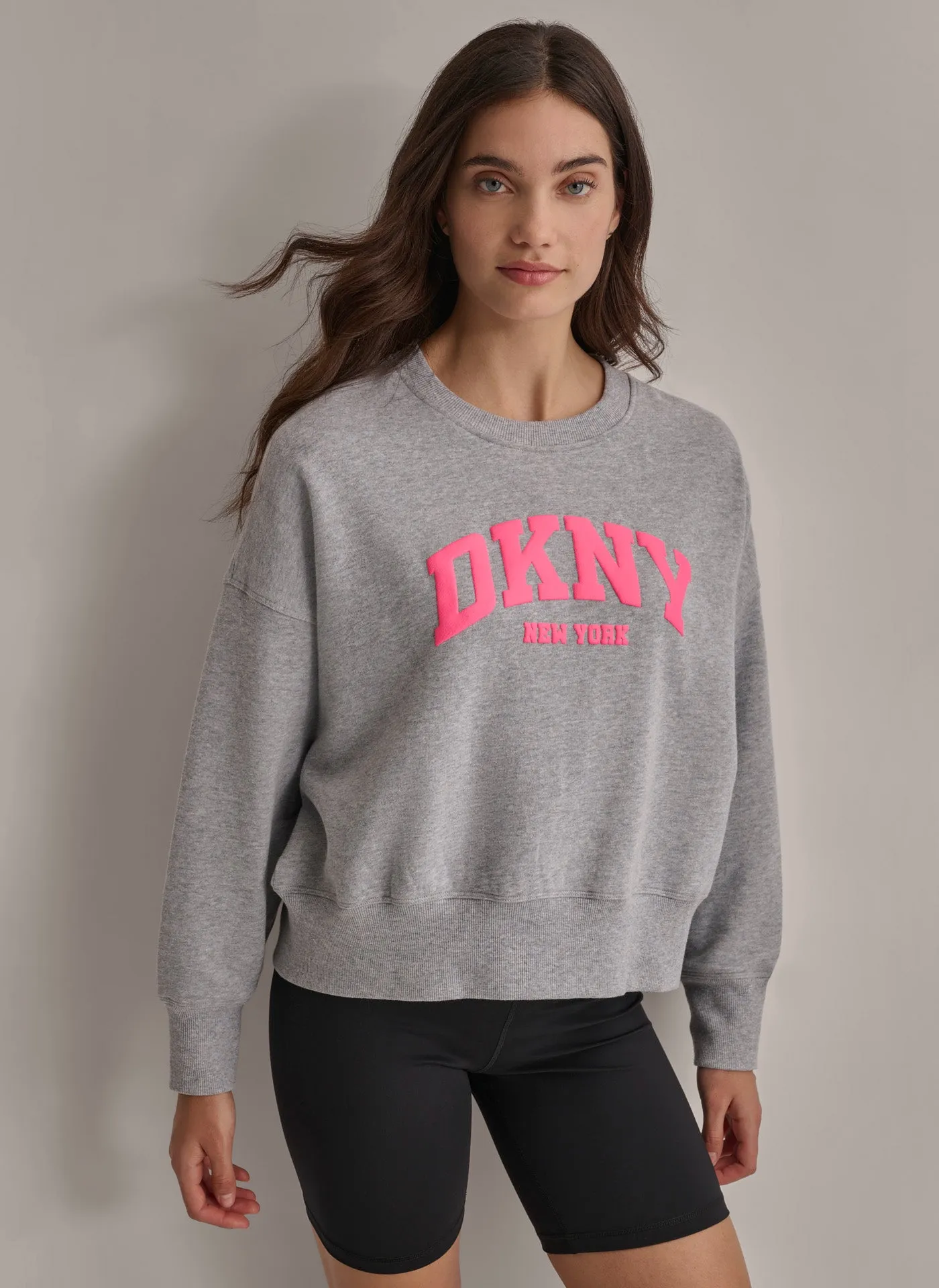 VARSITY PUFF LOGO PULLOVER sold by DKNY
