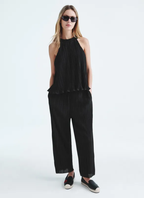 CROPPED WIDE LEG PLISSE PANT sold by DKNY